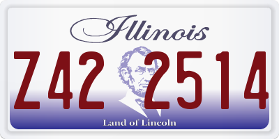 IL license plate Z422514