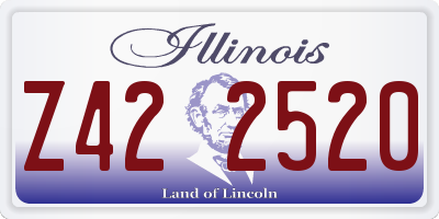 IL license plate Z422520
