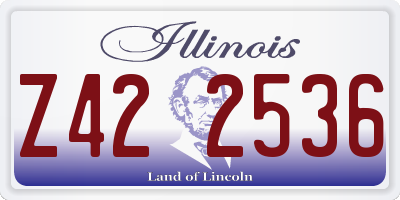 IL license plate Z422536