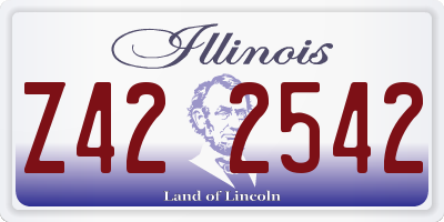 IL license plate Z422542