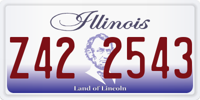 IL license plate Z422543
