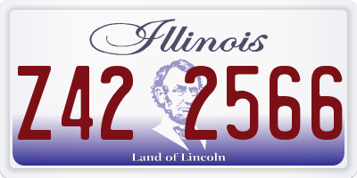 IL license plate Z422566