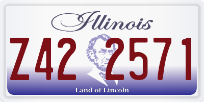 IL license plate Z422571