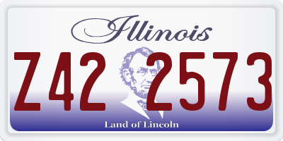IL license plate Z422573