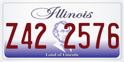 IL license plate Z422576
