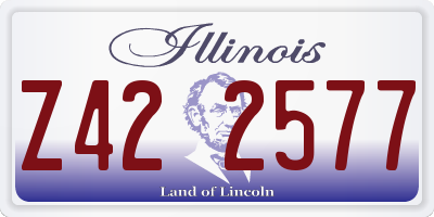 IL license plate Z422577