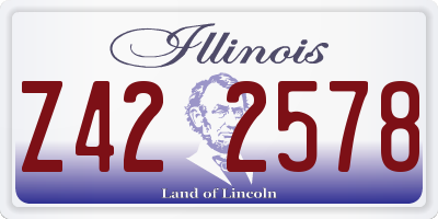 IL license plate Z422578