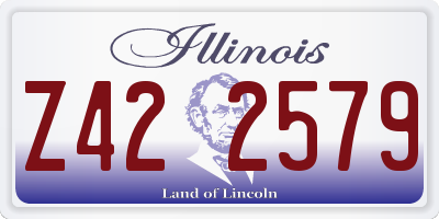 IL license plate Z422579