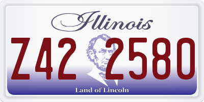 IL license plate Z422580