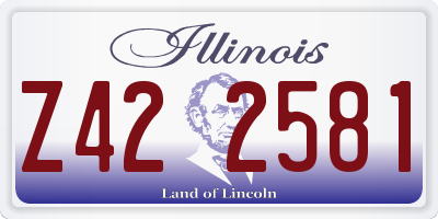 IL license plate Z422581