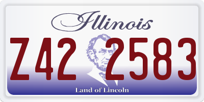 IL license plate Z422583
