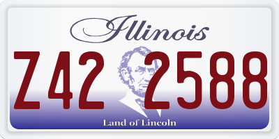 IL license plate Z422588