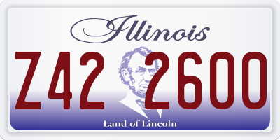 IL license plate Z422600