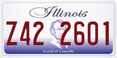 IL license plate Z422601