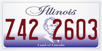 IL license plate Z422603