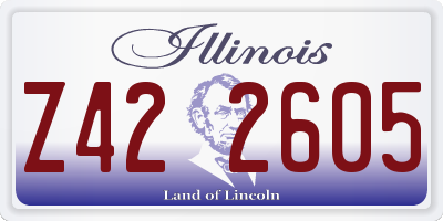 IL license plate Z422605