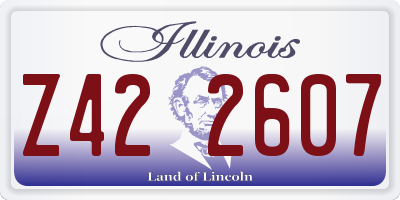 IL license plate Z422607