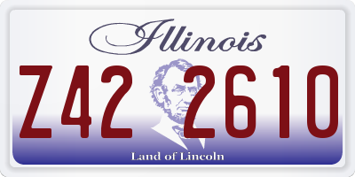 IL license plate Z422610