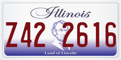 IL license plate Z422616