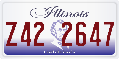 IL license plate Z422647