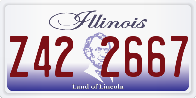 IL license plate Z422667