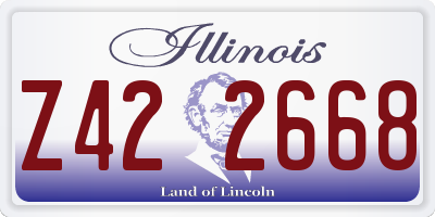 IL license plate Z422668
