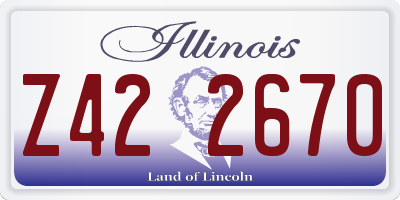 IL license plate Z422670