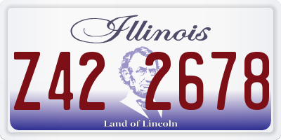 IL license plate Z422678