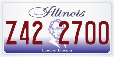 IL license plate Z422700