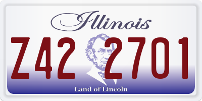 IL license plate Z422701