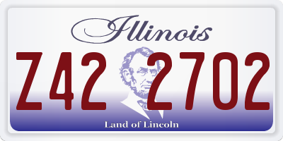 IL license plate Z422702