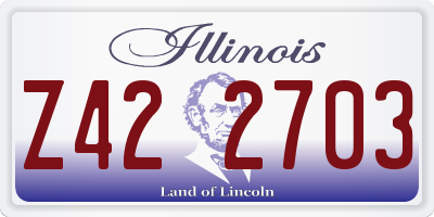 IL license plate Z422703