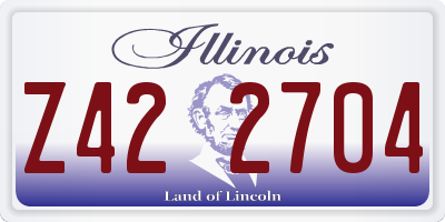 IL license plate Z422704