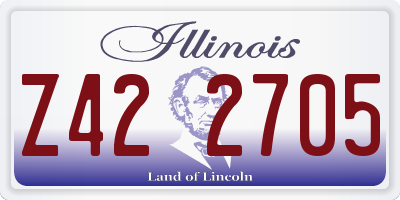 IL license plate Z422705