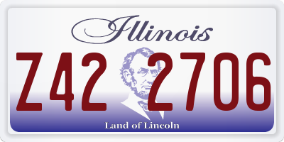 IL license plate Z422706