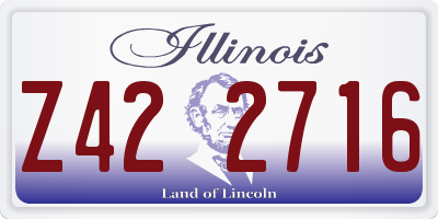IL license plate Z422716
