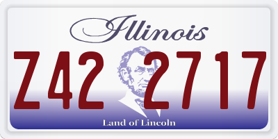 IL license plate Z422717