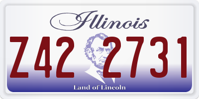 IL license plate Z422731