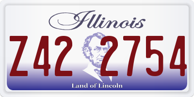 IL license plate Z422754