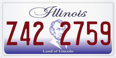 IL license plate Z422759