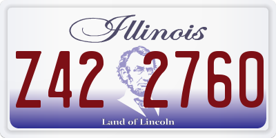 IL license plate Z422760