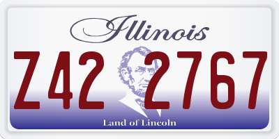 IL license plate Z422767