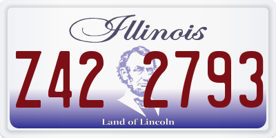 IL license plate Z422793