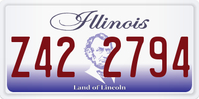 IL license plate Z422794