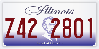 IL license plate Z422801