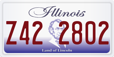 IL license plate Z422802