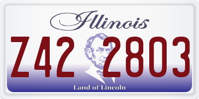IL license plate Z422803