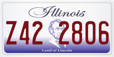 IL license plate Z422806
