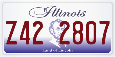 IL license plate Z422807