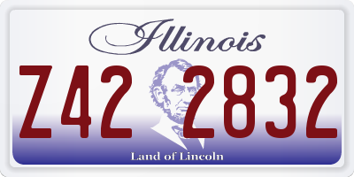 IL license plate Z422832